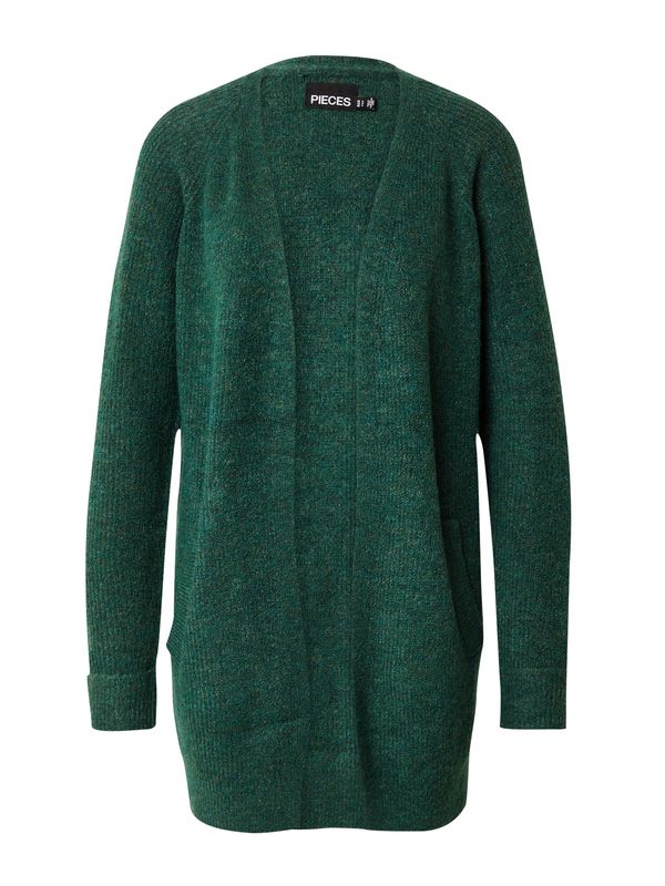 PIECES PIECES Плетена жилетка 'Ellen'  тъмнозелено
