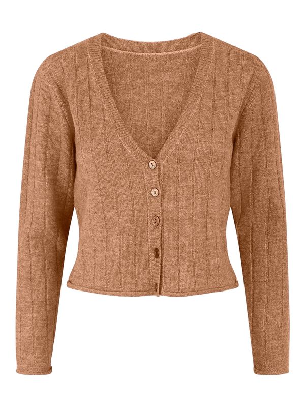 PIECES PIECES Плетена жилетка 'KANIKA'  светлокафяво