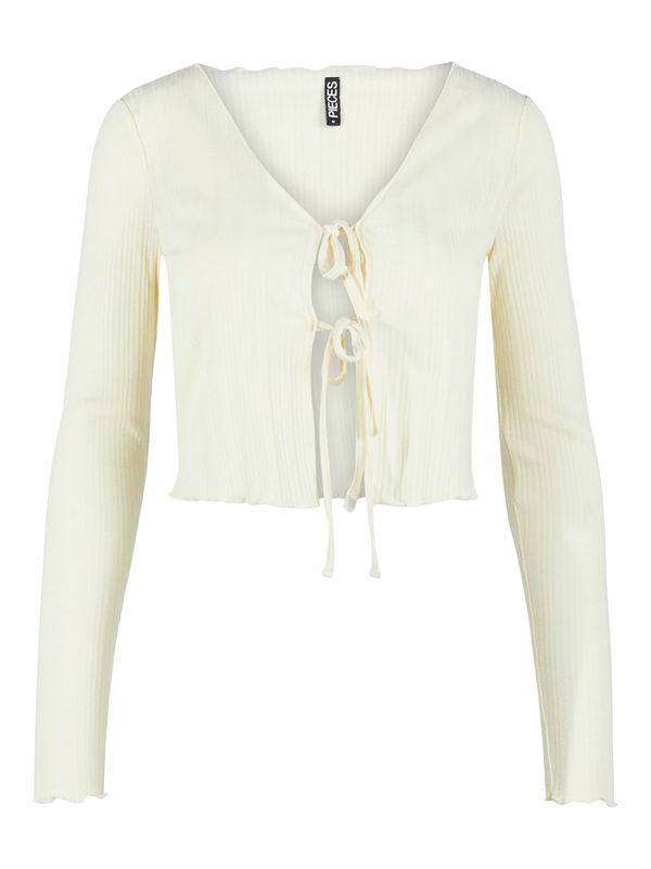 PIECES PIECES Плетена жилетка 'Theia'  кремаво