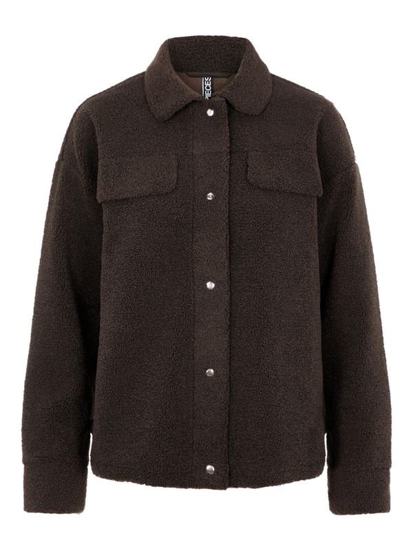 PIECES PIECES Преходно яке 'Carmello'  тъмнокафяво