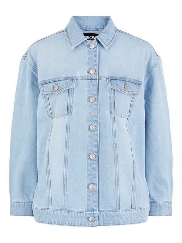 PIECES PIECES Преходно яке 'Lou'  светлосиньо