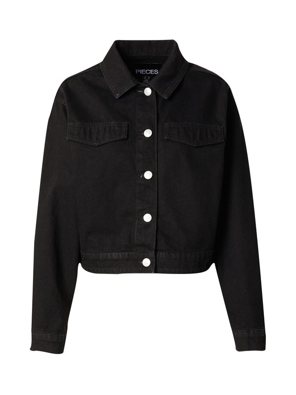 PIECES PIECES Преходно яке 'TESSIE'  черен деним