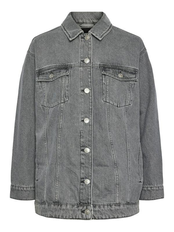 PIECES PIECES Преходно яке 'Tika'  сив деним