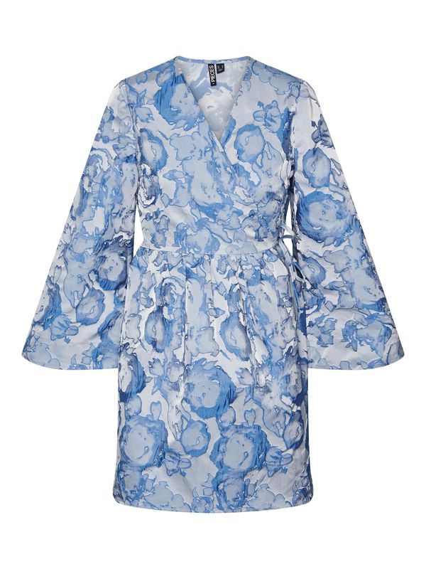 PIECES PIECES Рокля 'AUDRINA'  светлосиньо / мръсно бяло