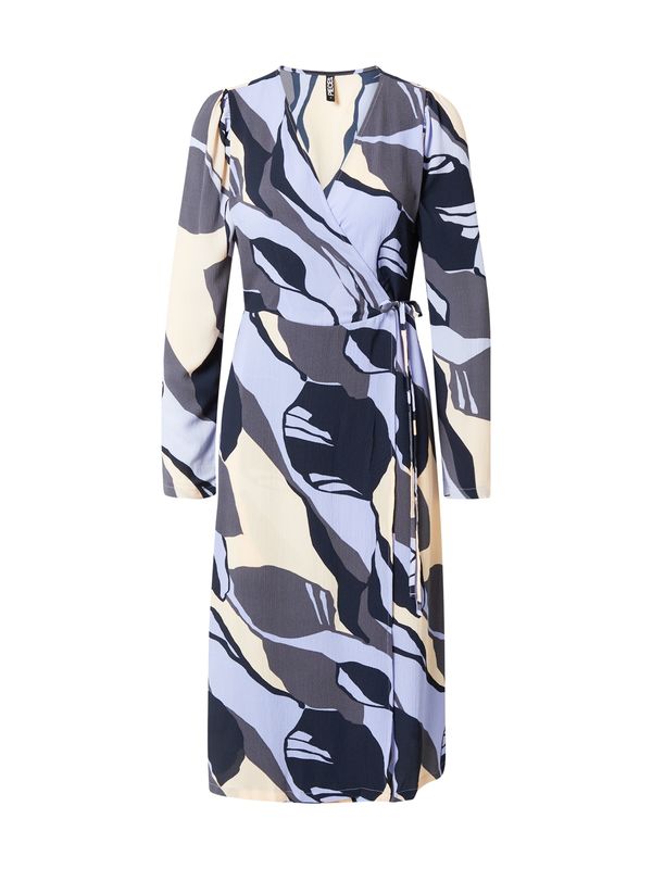 PIECES PIECES Рокля 'Catalina'  телесен цвят / светлосиньо / люляк / черно