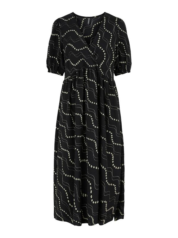 PIECES PIECES Рокля 'Haisley'  черно / бяло