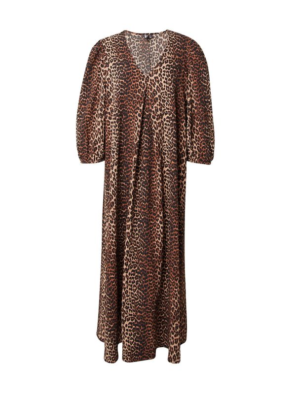 PIECES PIECES Рокля 'JEO'  кафяво / светлокафяво / черно