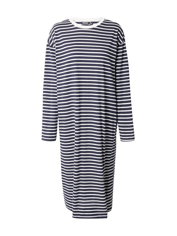 PIECES PIECES Рокля 'JUPITER'  тъмносиньо / бяло