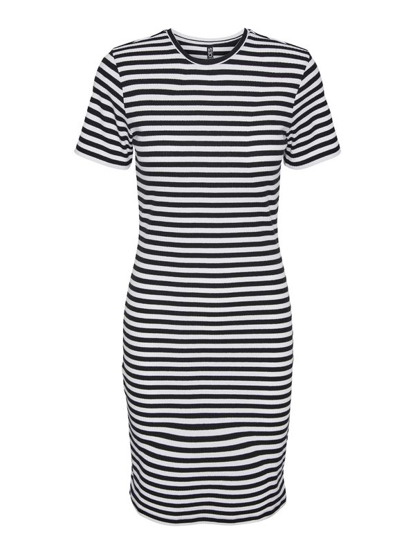 PIECES PIECES Рокля 'Ruka'  черно / бяло