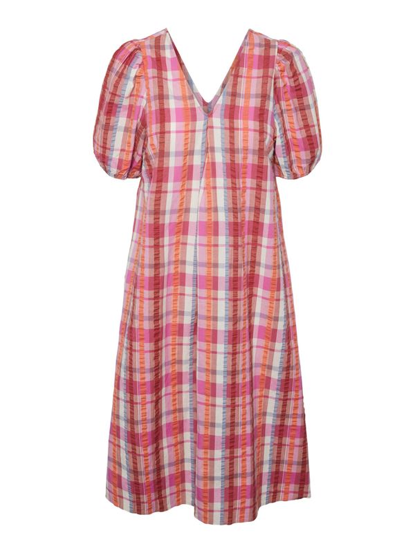 PIECES PIECES Рокля 'Shelly'  оранжево / розово / червено / бяло