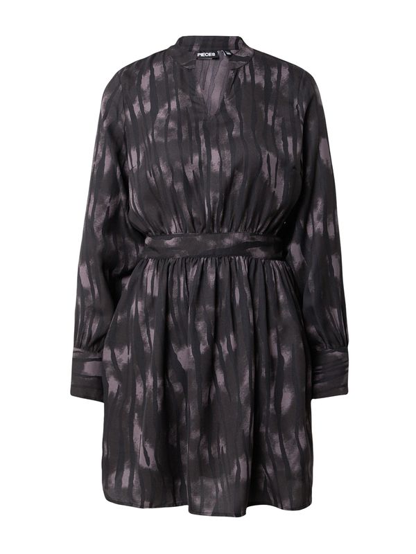 PIECES PIECES Рокля 'SORA'  сиво / черно