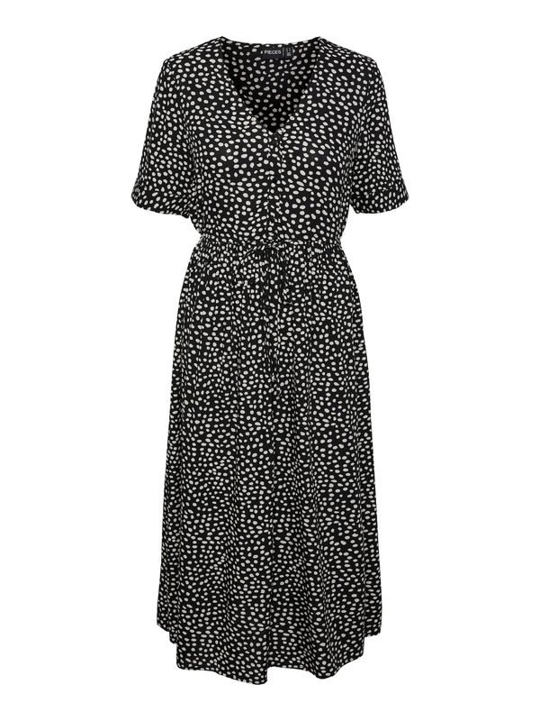 PIECES PIECES Рокля 'TALA'  черно / мръсно бяло