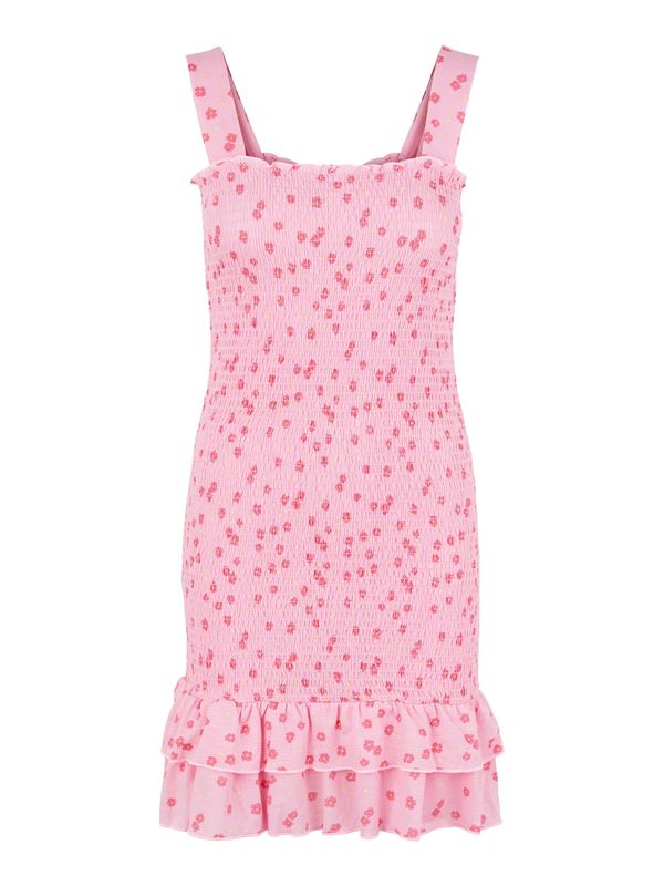 PIECES PIECES Рокля 'Taylin'  жълто / светлорозово / тъмнорозово