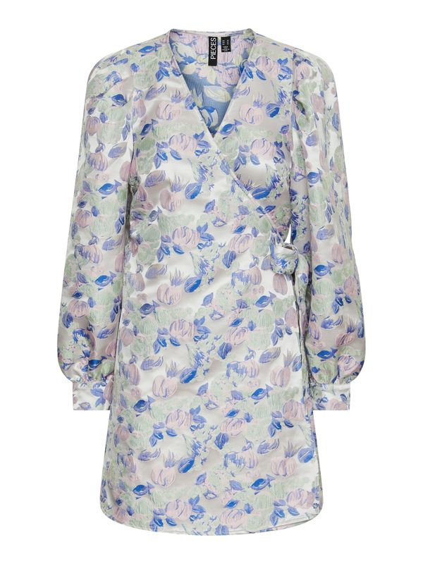 PIECES PIECES Рокля 'TILLY'  бежово / синьо / пастелно зелено / бледорозово