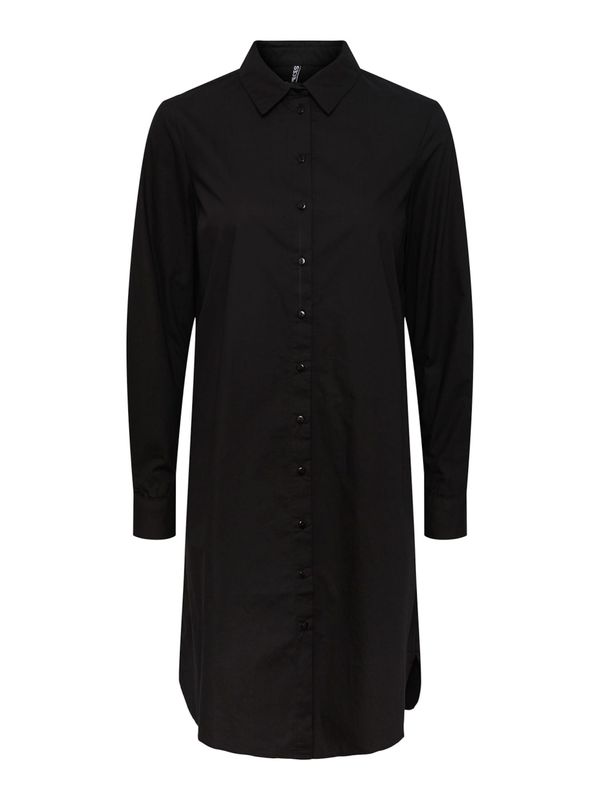 PIECES PIECES Рокля тип риза  черно