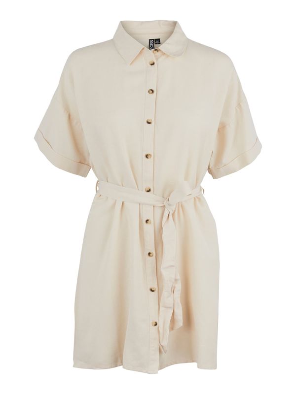PIECES PIECES Рокля тип риза 'Sunna'  бежово