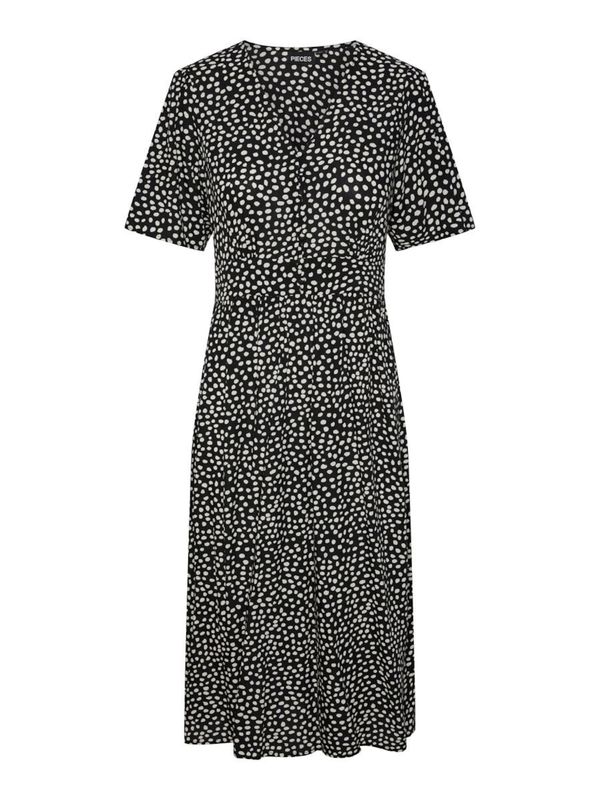 PIECES PIECES Рокля тип риза 'Tala'  черно / бяло