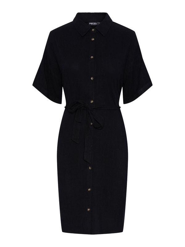 PIECES PIECES Рокля тип риза 'VINSTY'  черно