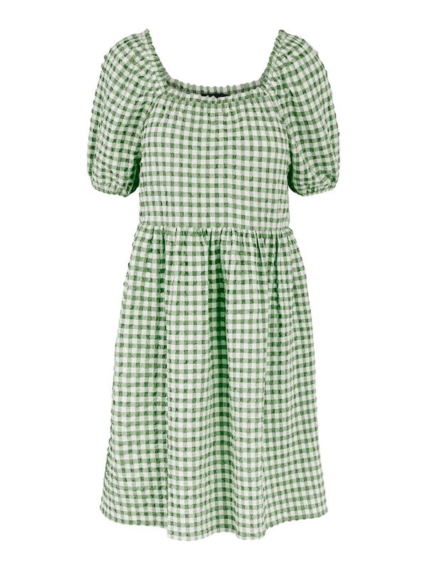 PIECES PIECES Рокля  зелено / пастелно зелено / бяло