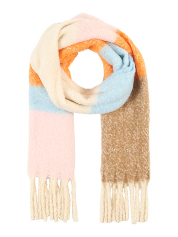 PIECES PIECES Шал 'BEA'  пясъчен / небесносиньо / оранжево / бледорозово