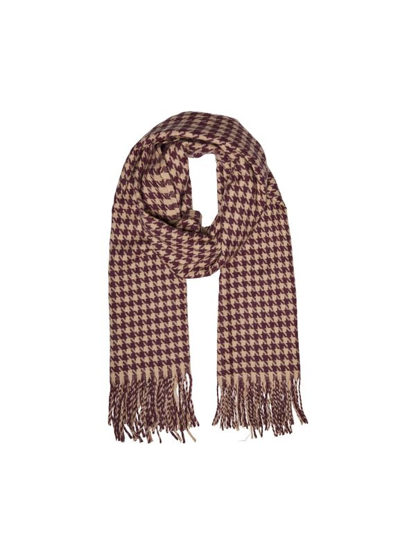 PIECES PIECES Шал 'Jira'  тъмнобежово / къпина