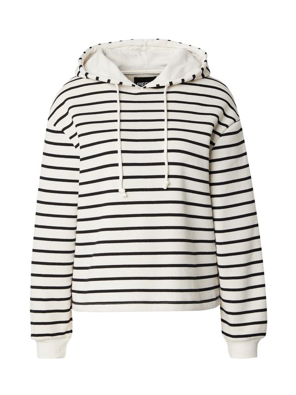 PIECES PIECES Суичър 'Chilli'  черно / бяло