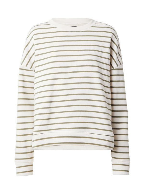 PIECES PIECES Суичър 'Chilli'  маслина / бяло