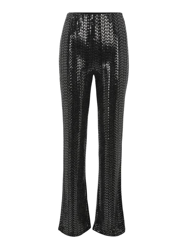 Pieces Tall Pieces Tall Панталон 'SIDDY'  черно / сребърно