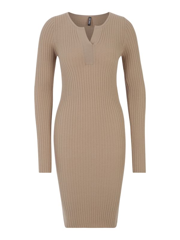 Pieces Tall Pieces Tall Плетена рокля 'SAFILA'  таупе сиво