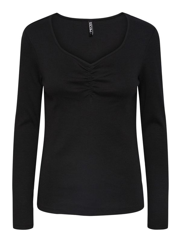 PIECES PIECES Тениска 'Ania'  черно