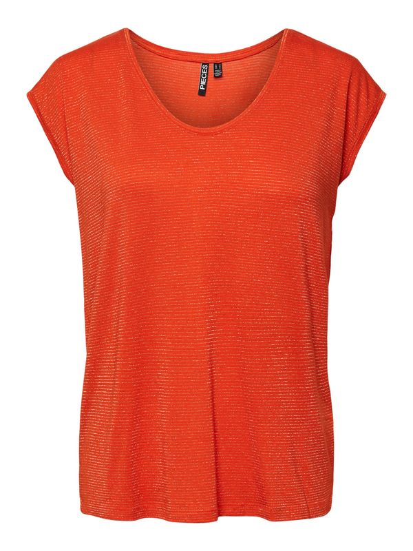 PIECES PIECES Тениска 'Billo'  тъмно коралово