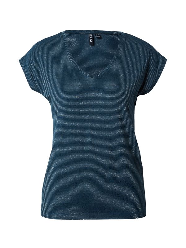 PIECES PIECES Тениска 'Billo'  злато / петрол