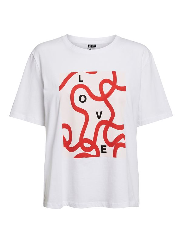 PIECES PIECES Тениска 'FALIMA'  бяло