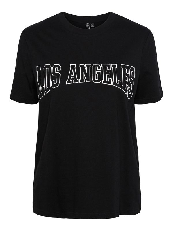 PIECES PIECES Тениска 'FREYA'  черно / бяло