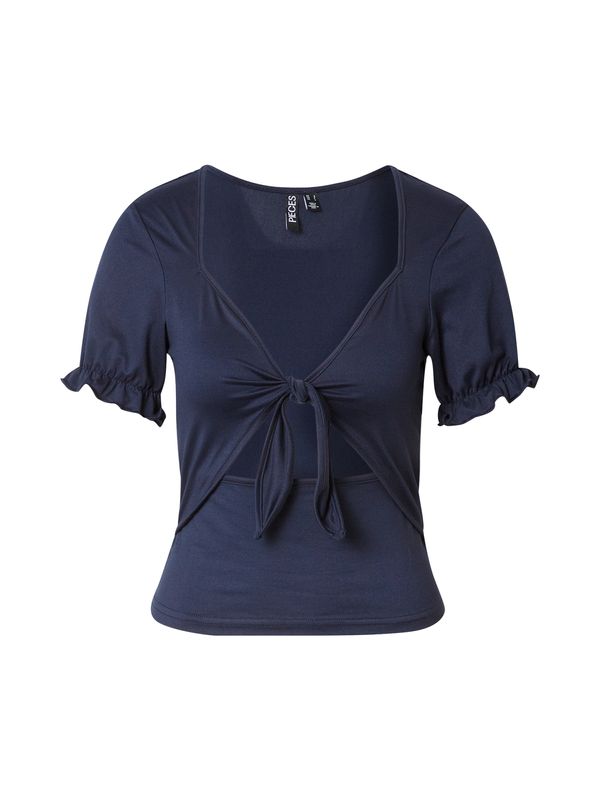 PIECES PIECES Тениска 'GINA'  тъмносиньо