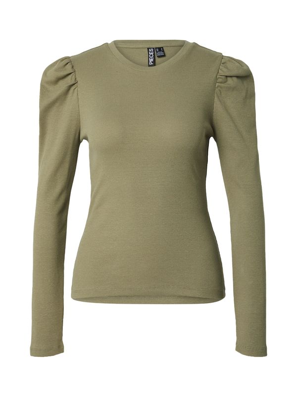 PIECES PIECES Тениска 'JANNA'  маслина