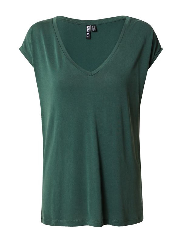 PIECES PIECES Тениска 'KAMALA'  тъмнозелено