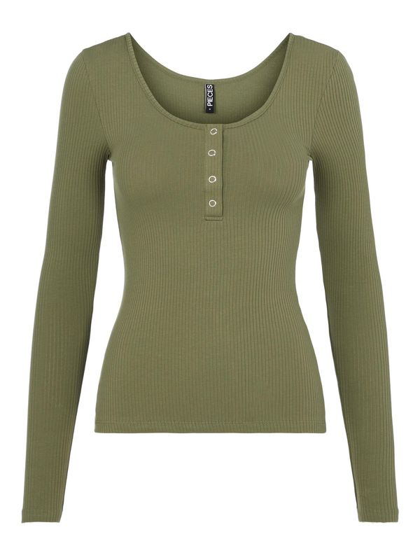 PIECES PIECES Тениска 'Kitte'  маслина