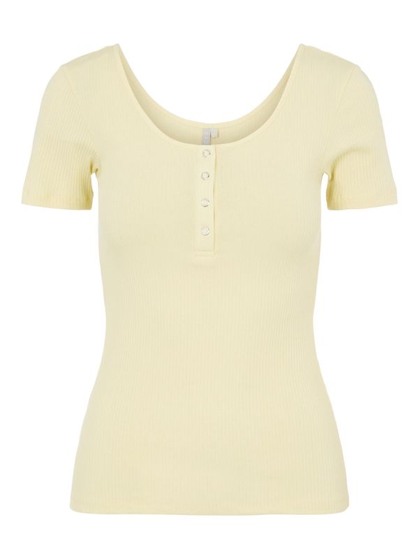 PIECES PIECES Тениска 'Kitte'  пастелно жълто