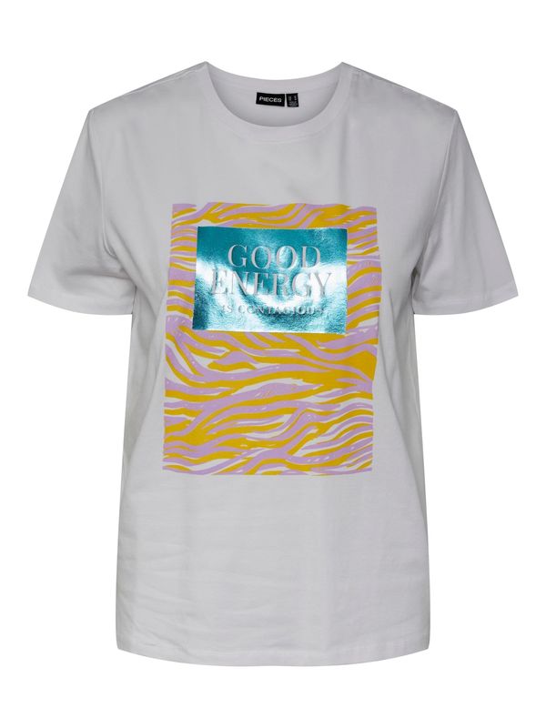 PIECES PIECES Тениска  небесносиньо / шафран / лилав / бяло