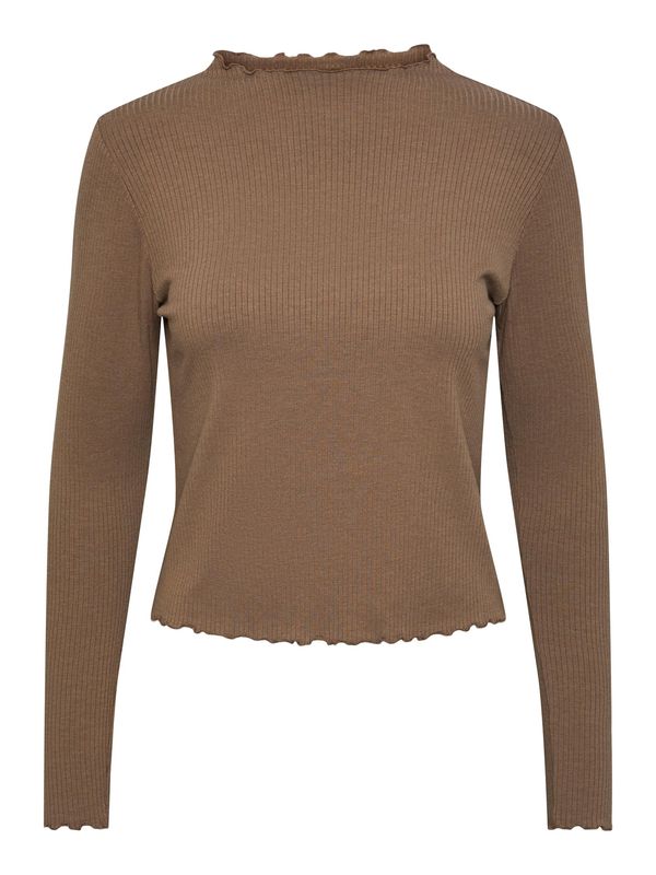 PIECES PIECES Тениска 'NICCA'  пуебло оранжево-кафяво