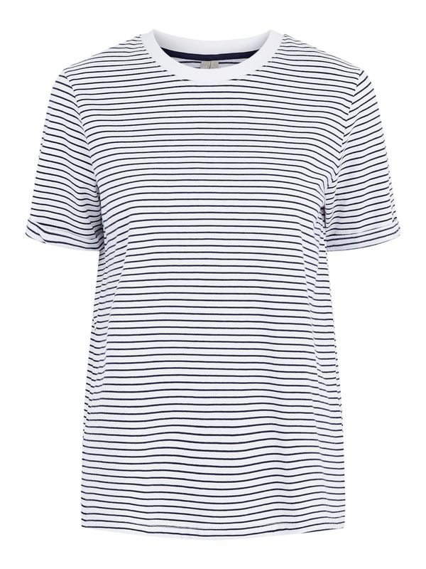 PIECES PIECES Тениска  нощно синьо / бяло