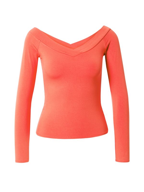 PIECES PIECES Тениска  оранжево-червено