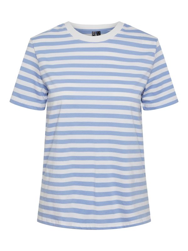 PIECES PIECES Тениска 'Ria'  синьо / бяло