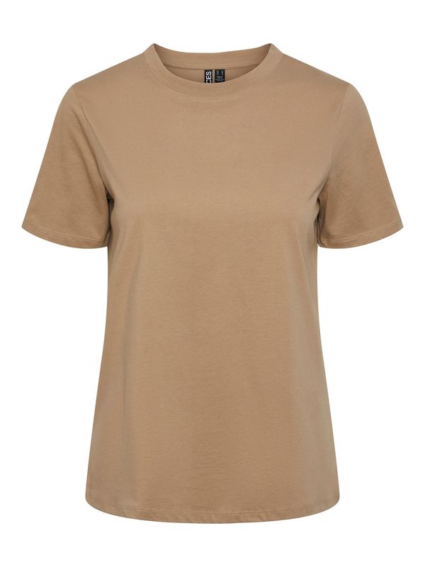 PIECES PIECES Тениска 'RIA'  тъмнобежово