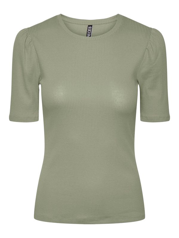 PIECES PIECES Тениска 'Ruka'  каки