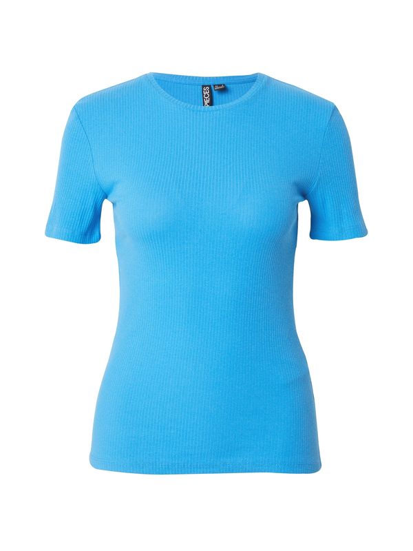 PIECES PIECES Тениска 'RUKA'  лазурно синьо