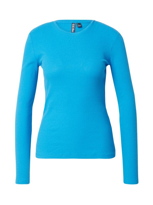 PIECES PIECES Тениска 'RUKA'  лазурно синьо