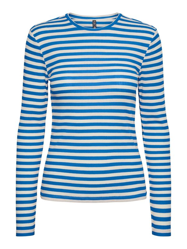 PIECES PIECES Тениска 'Ruka'  лазурно синьо / бяло