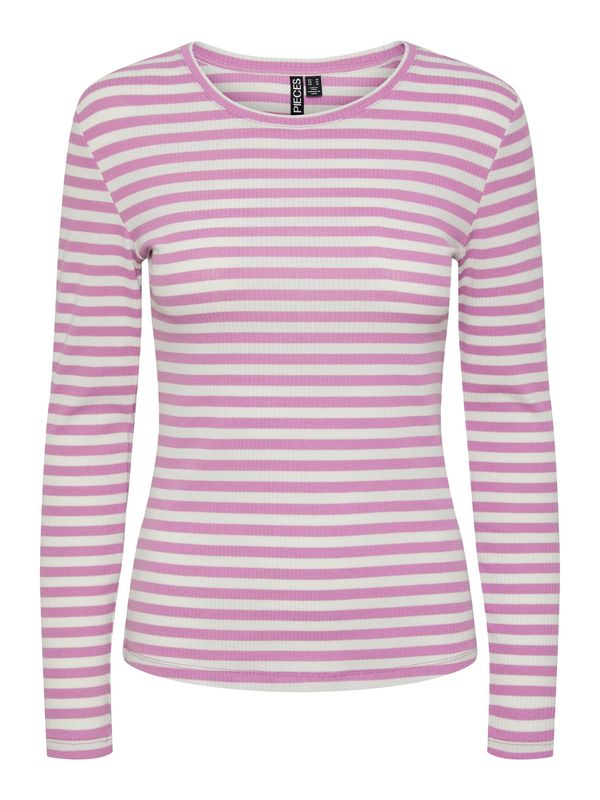 PIECES PIECES Тениска 'Ruka'  светлолилаво / мръсно бяло